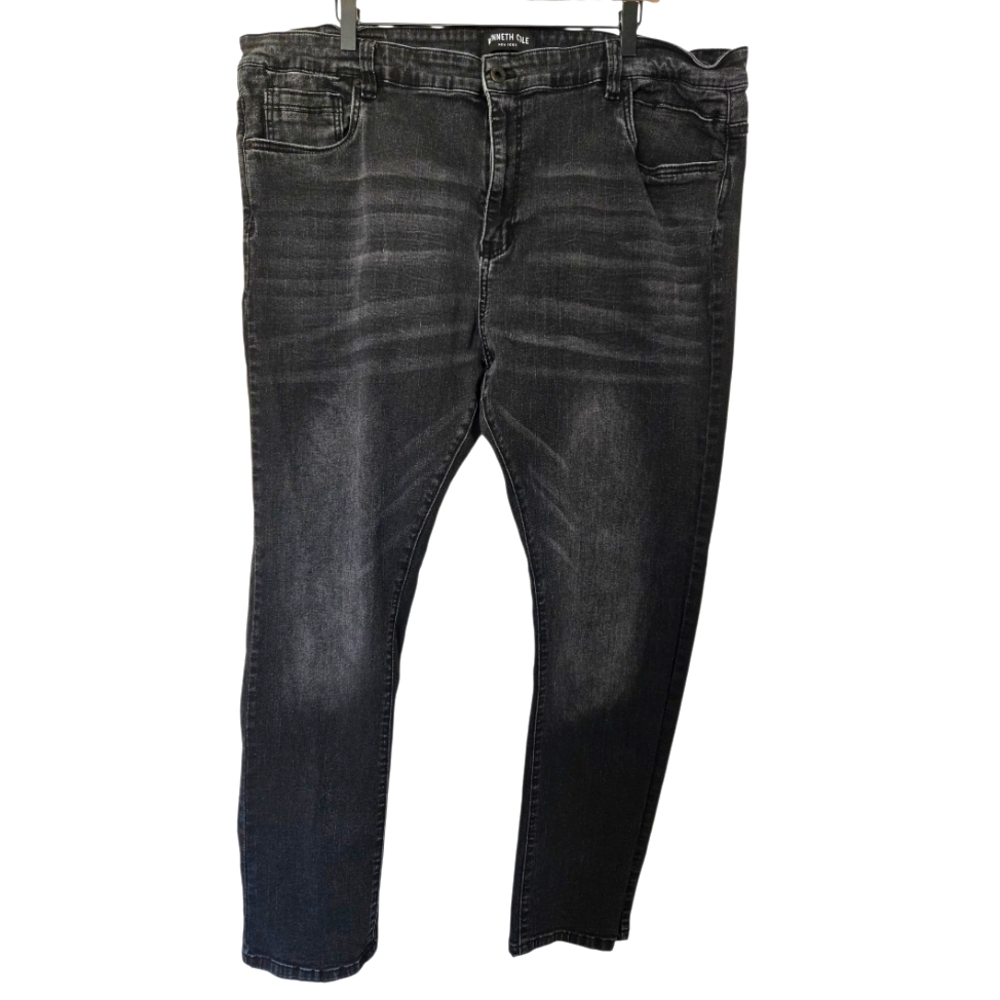 Kenneth Cole Black Relaxed Jeans with Lived-In Look 44x32